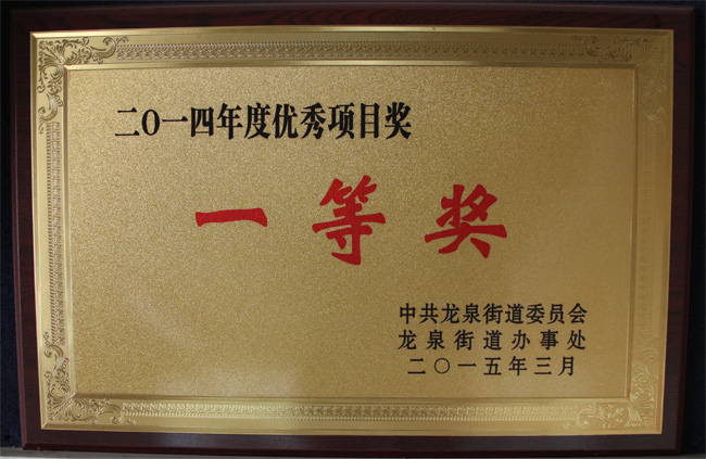 2014年優(yōu)秀項目一等獎